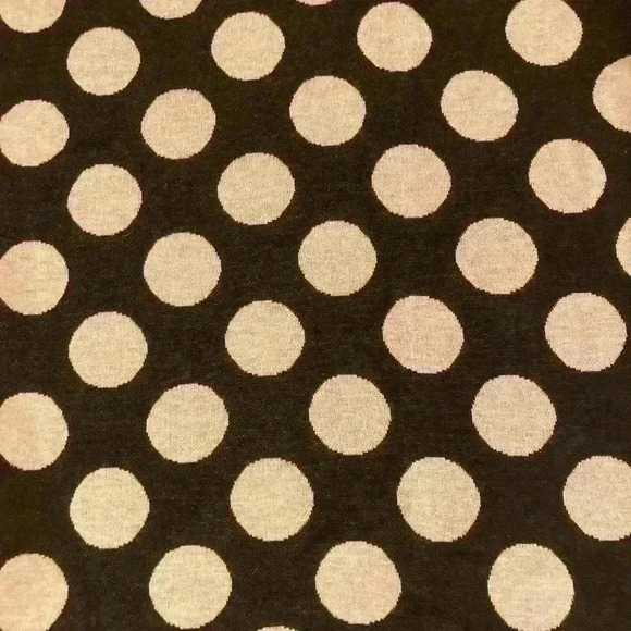 COLDWATER CREEK black white polka dot 3/4 sleeve top  size M EXC CON - Picture 2 of 9